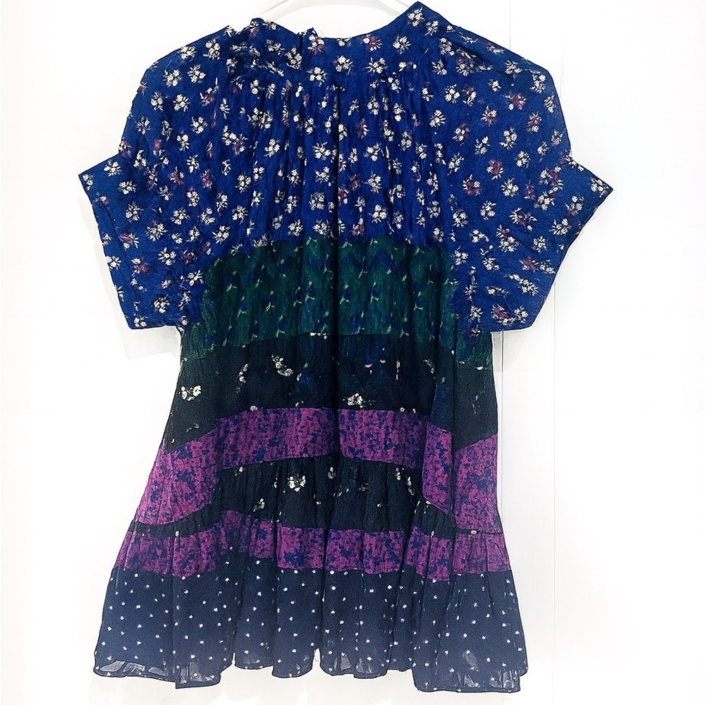 Opening Ceremony Blue and Purple Patterned Blouse
